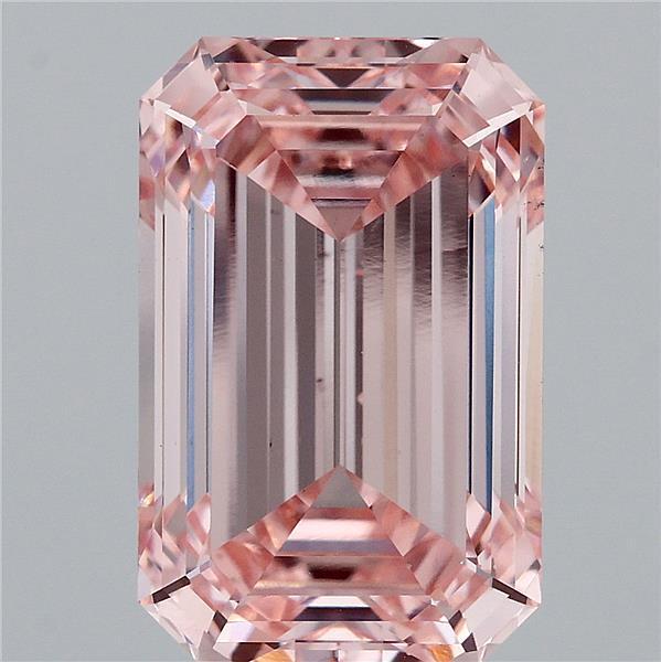 7.03 Ct. Fancy Intense Pink Emerald Lab Grown Diamond