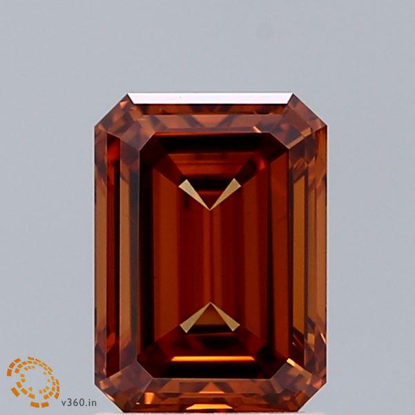 1.60 Ct. Fancy Orange Emerald Lab Grown Diamond