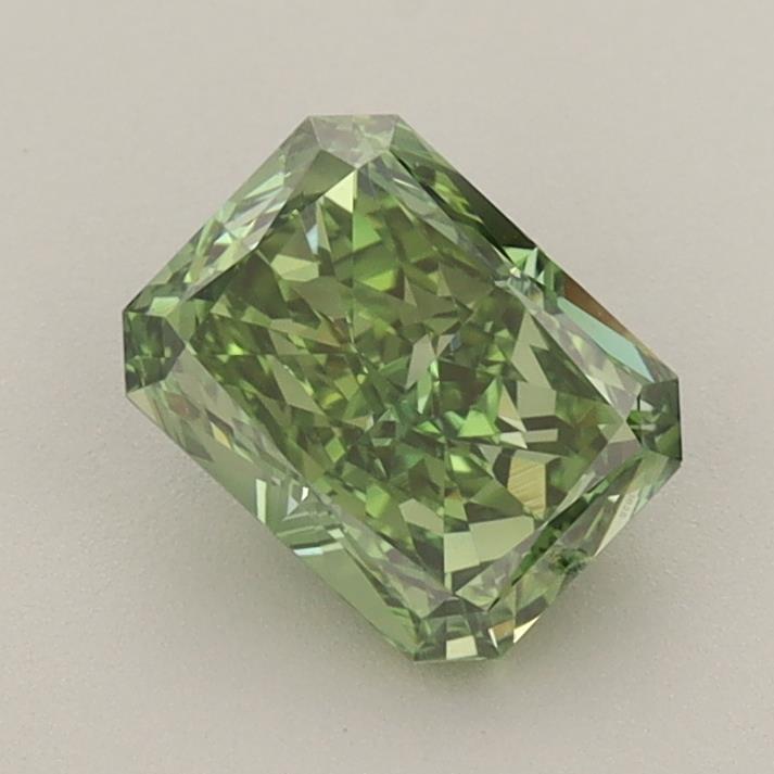 1.08 Ct. Fancy Vivid Green Radiant Lab Grown Diamond