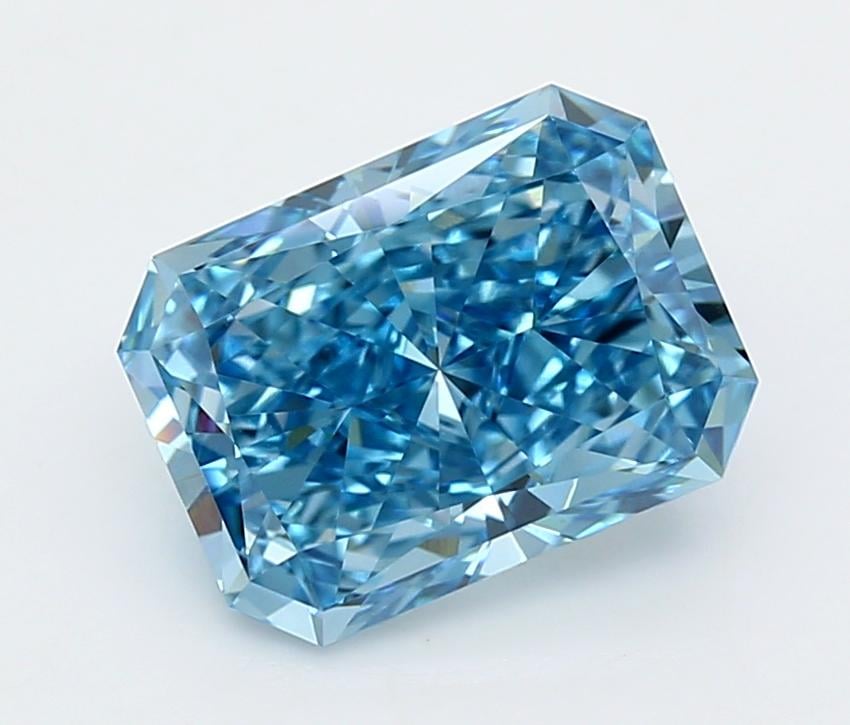 3.03 Ct. Fancy Vivid  Blue Radiant Lab Grown Diamond