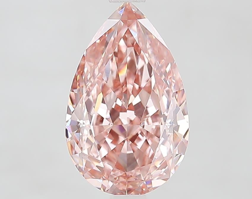 3.08 Ct. Fancy Vivid Pink Pear Lab Grown Diamond