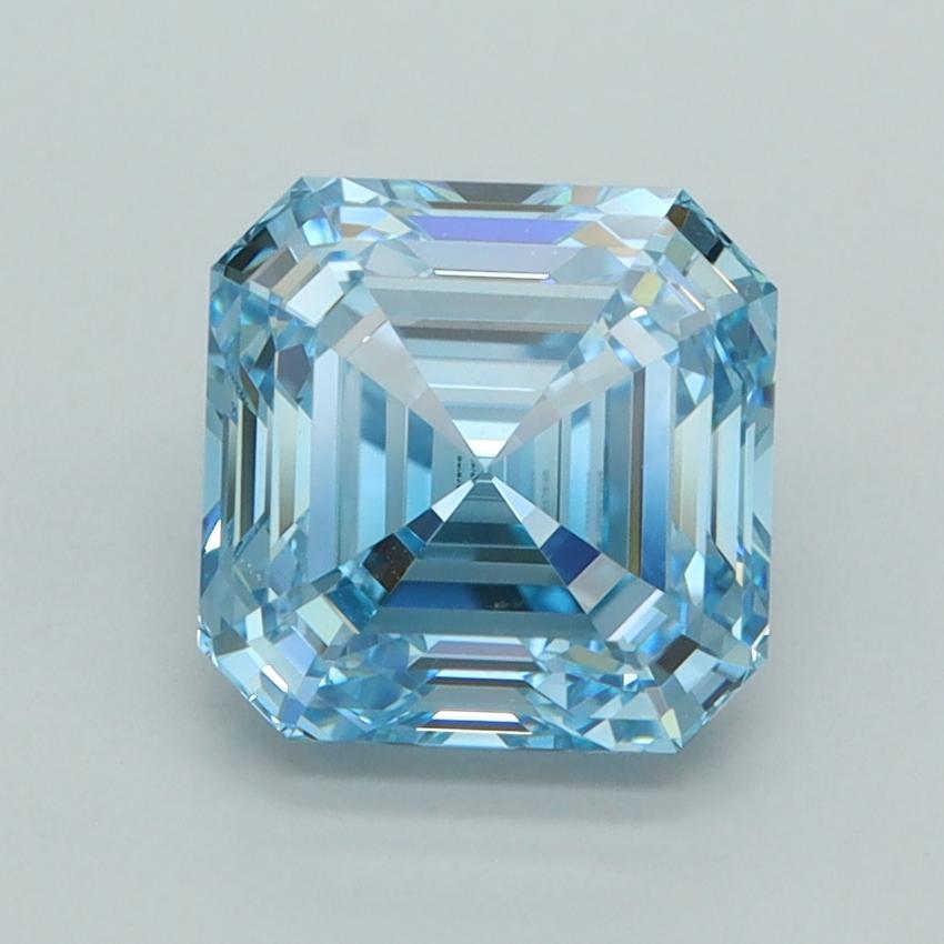 2.52 Ct. Fancy Vivid  Blue Asscher Lab Grown Diamond