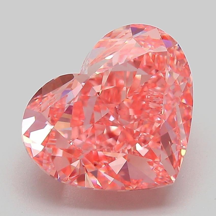 5.20 Ct. Fancy Vivid Pink Heart Lab Grown Diamond