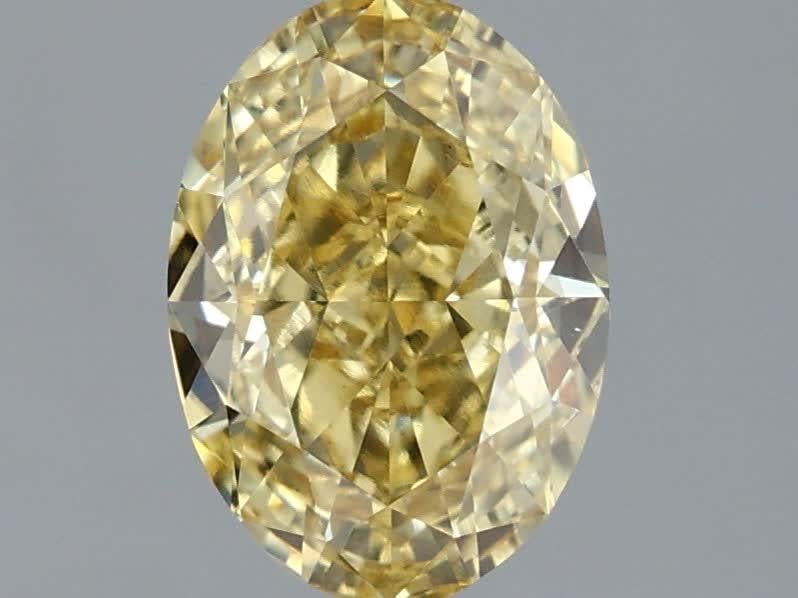1.52 Ct. Fancy Intense Yellow Oval Lab Grown Diamond