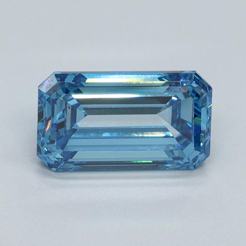 1.50 Ct. Fancy Vivid Malibu Blue Emerald Lab Grown Diamond