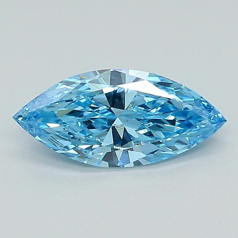 0.71 Ct. Fancy Vivid Blue Marquise Lab Grown Diamond