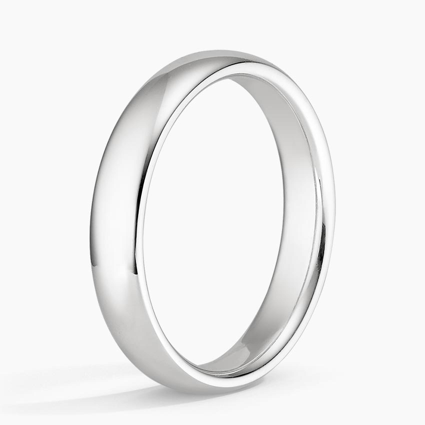 18K White Gold Comfort Fit 4mm Wedding Ring