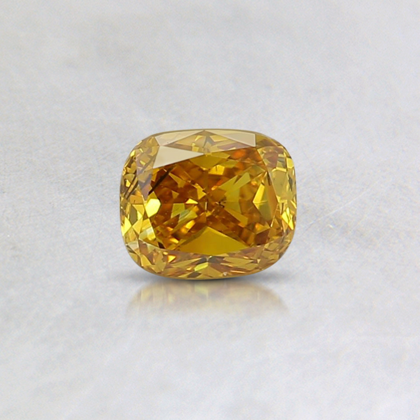 0.32 Ct. Fancy Vivid Orangy Yellow Cushion Lab Grown Diamond