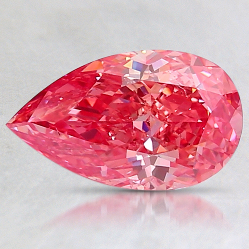 1.33 Ct. Fancy Vivid Purplish Pink Pear Lab Created Diamond
