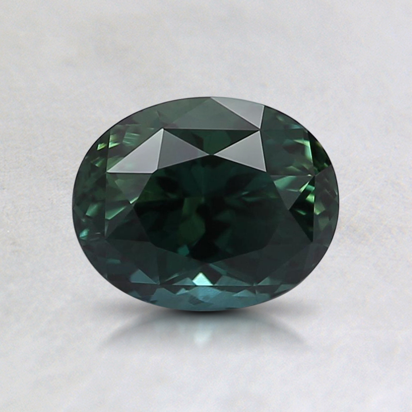 6.6x5.3mm Unheated Teal Oval Sapphire