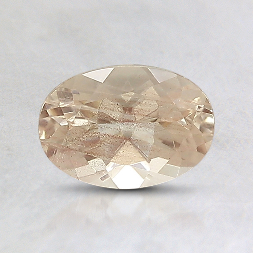 7.1x5mm Unheated Peach Oval Oregon Sunstone