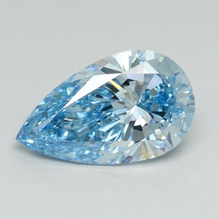 2.11 Ct. Fancy Vivid Blue Pear Lab Grown Diamond