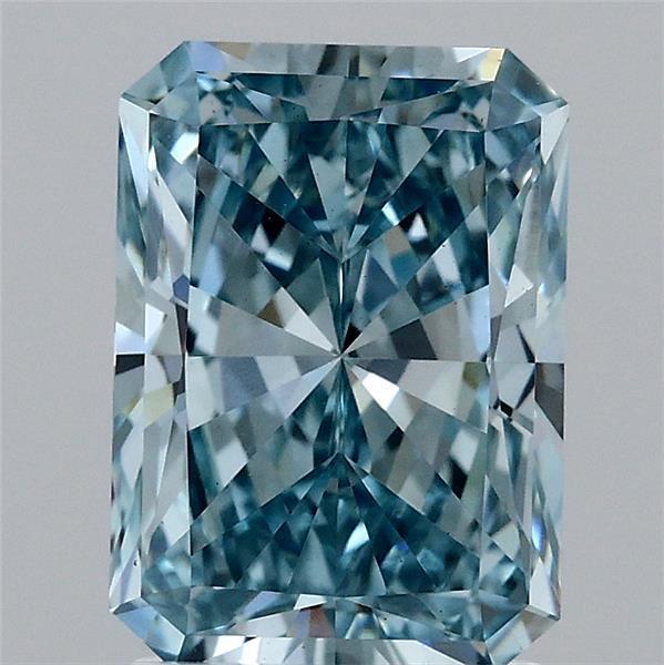 2.19 Ct. Fancy Vivid Blue Radiant Lab Grown Diamond