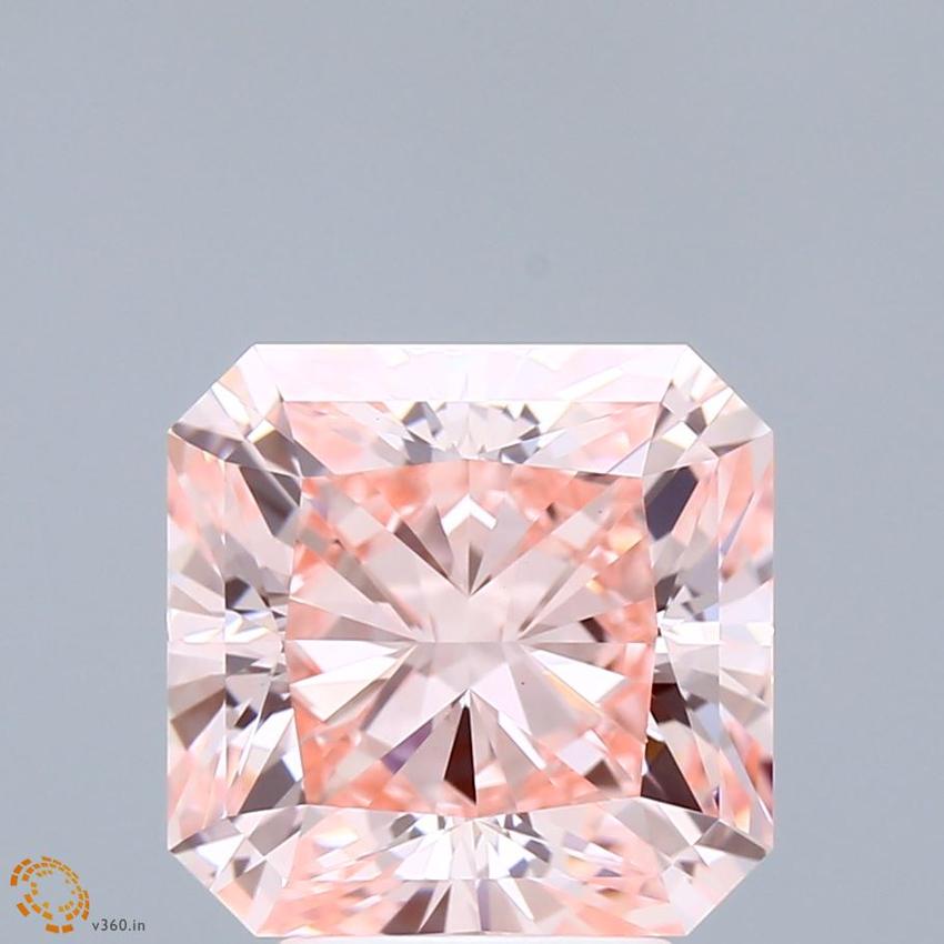 4.00 Ct. Fancy Intense Pink Radiant Lab Grown Diamond