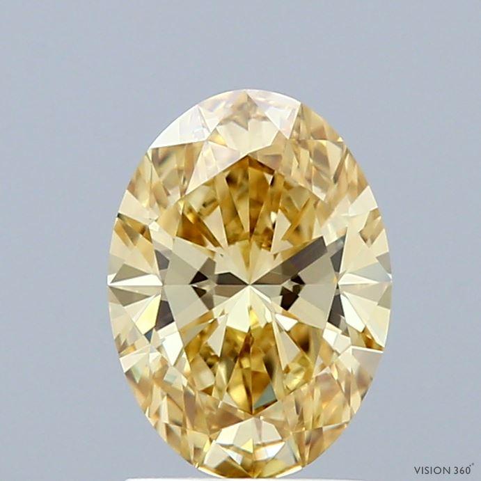 1.36 Ct. Fancy Intense Yellow Oval Lab Grown Diamond