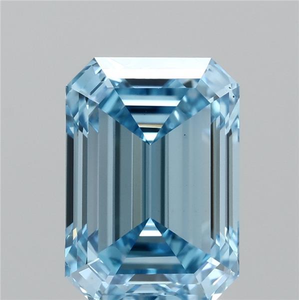 2.05 Ct. Fancy Vivid Blue Emerald Lab Grown Diamond