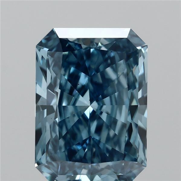 2.01 Ct. Fancy Vivid Blue Radiant Lab Grown Diamond