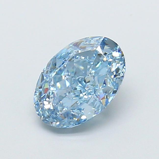 1.34 Ct. Fancy Vivid  Blue Oval Lab Grown Diamond