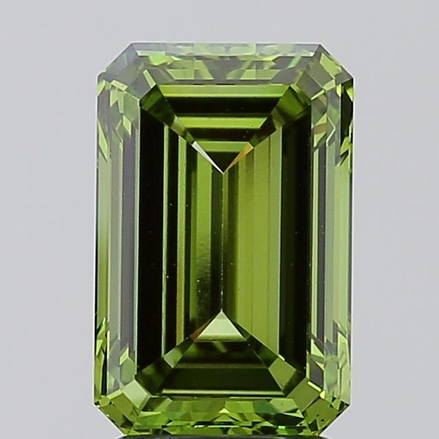 3.00 Ct. Fancy Vivid Green Emerald Lab Grown Diamond