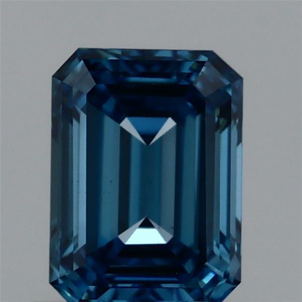 0.89 Ct. Fancy Vivid  Blue Emerald Lab Grown Diamond