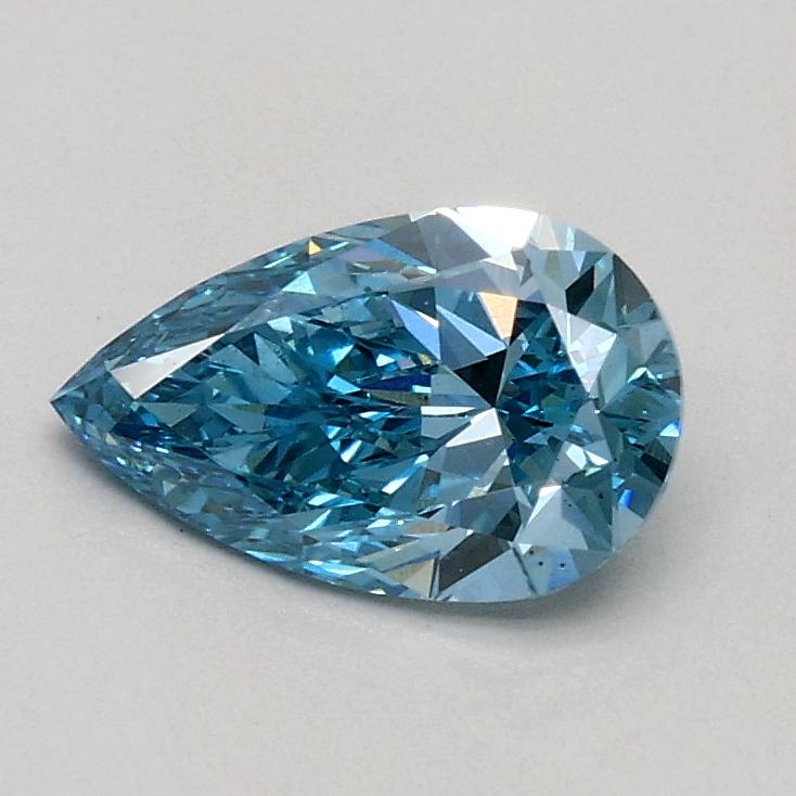 0.54 Ct. Fancy Vivid Blue Pear Lab Grown Diamond