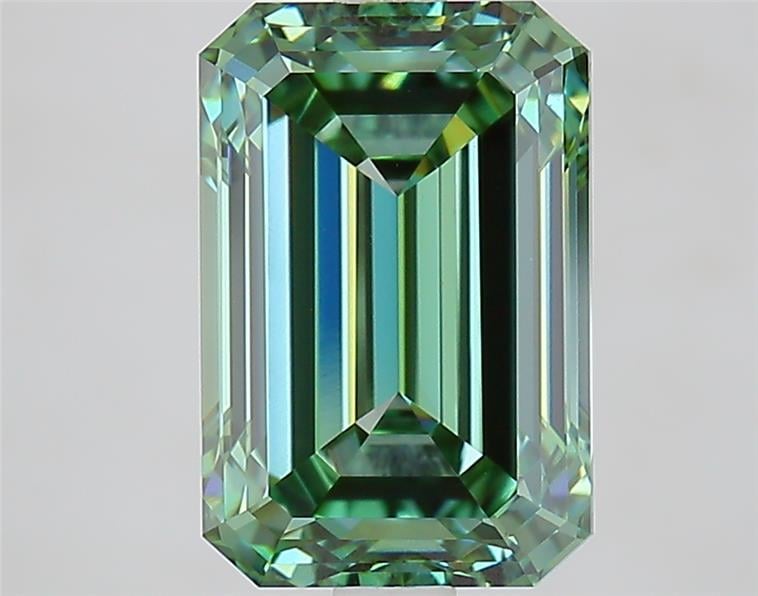 3.70 Ct. Fancy Vivid  Green Emerald Lab Grown Diamond