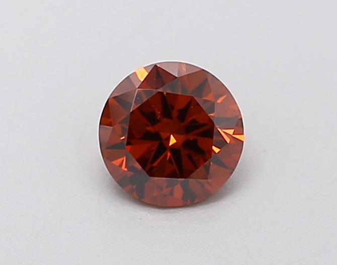 0.65 Ct. Fancy Deep  Orange Round Lab Grown Diamond
