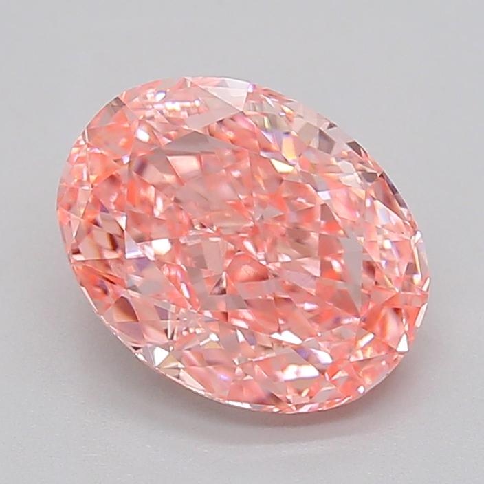 2.12 Ct. Fancy Vivid  Pink Oval Lab Grown Diamond