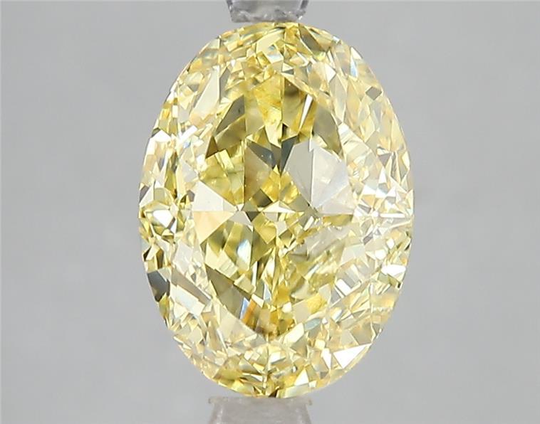 3.04 Ct. Fancy Vivid Yellow Oval Lab Grown Diamond