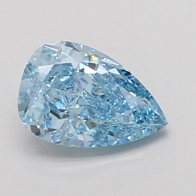 1.52 Ct. Fancy Vivid Blue Pear Lab Grown Diamond
