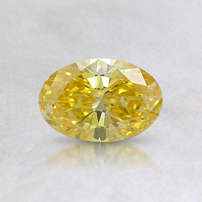 0.43 Ct. Fancy Intense Yellow Oval Lab Grown Diamond