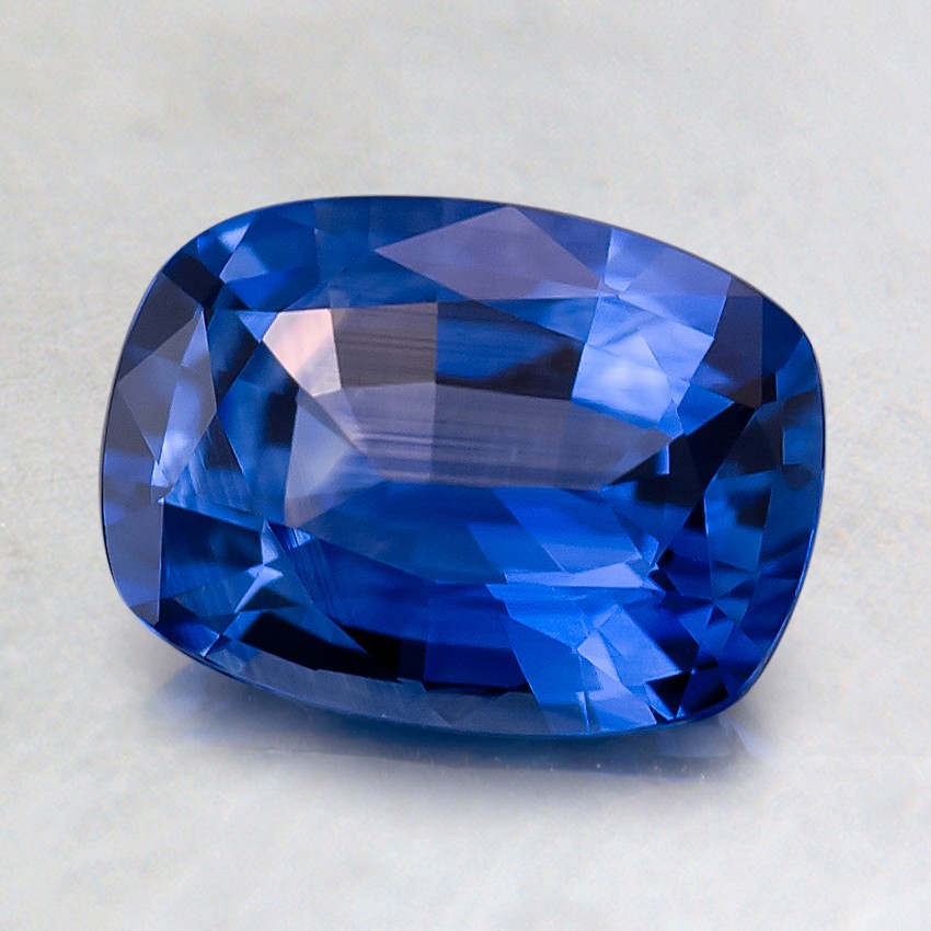 8x6mm Premium Blue Cushion Sapphire