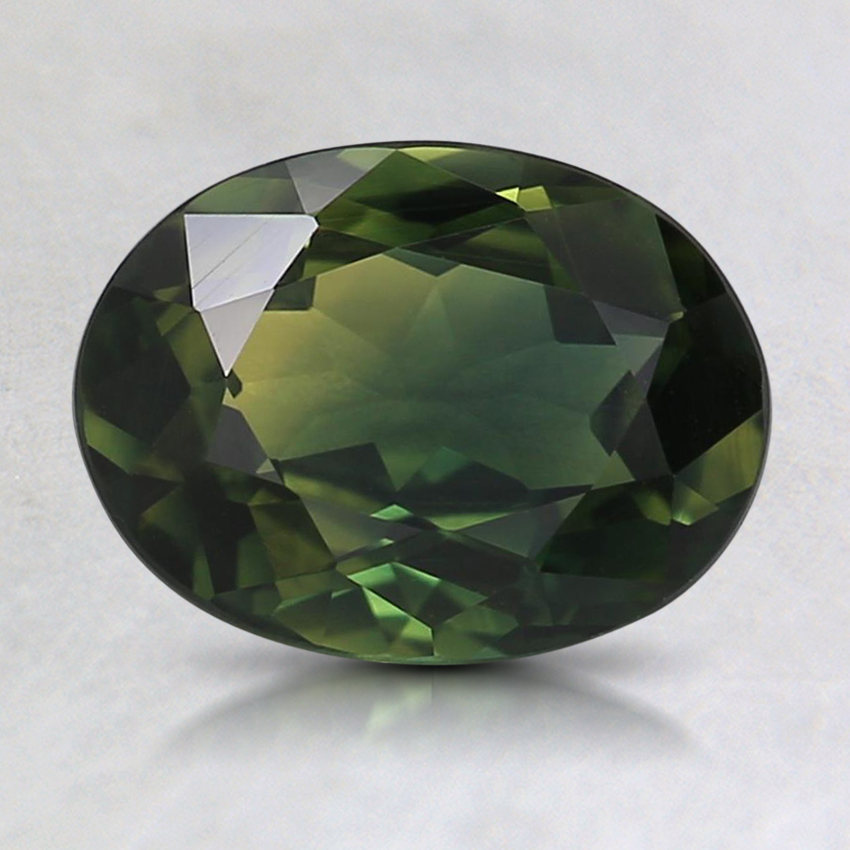 8.4x6.4mm Unheated Green Oval Australian Sapphire