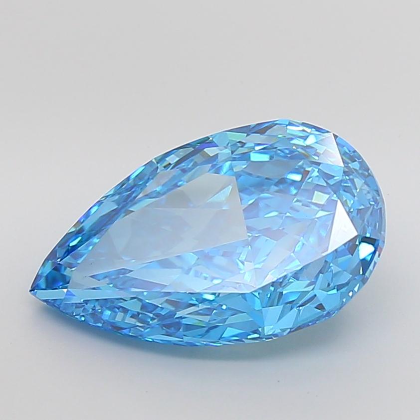 10.04 Ct. Fancy Vivid Blue Pear Lab Grown Diamond