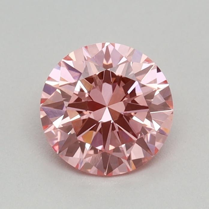 0.39 Ct. Fancy Vivid Pink Round Lab Grown Diamond