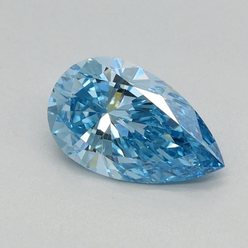 0.68 Ct. Fancy Vivid Blue Pear Lab Grown Diamond