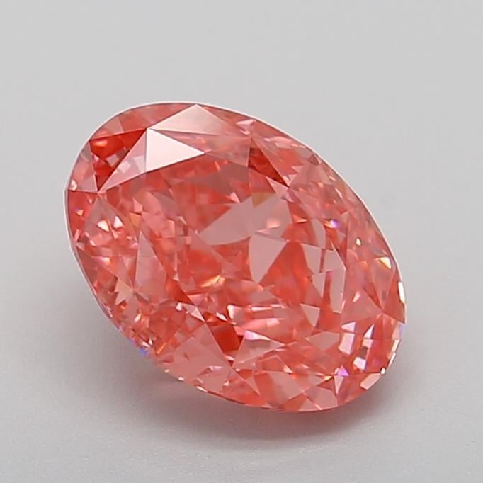 2.52 Ct. Fancy Vivid Pink Oval Lab Grown Diamond