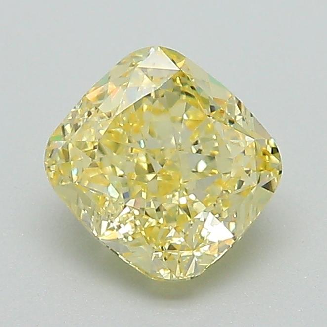 1.22 Ct. Fancy Yellow Cushion Lab Grown Diamond