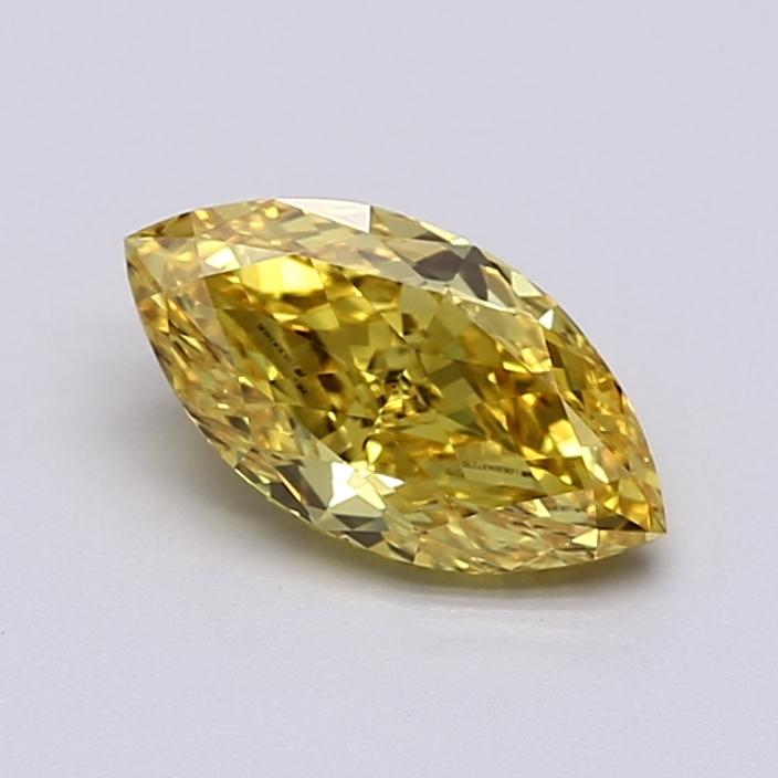 1.27 Ct. Fancy Vivid  Yellow Marquise Lab Grown Diamond