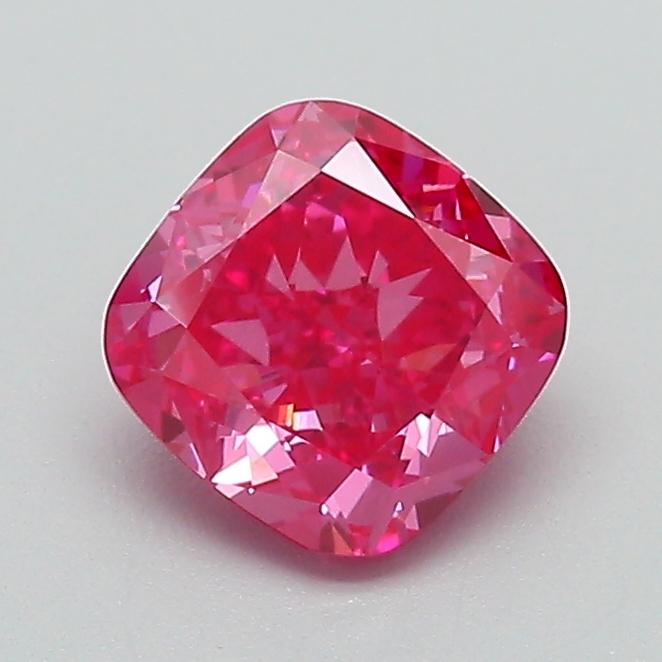 1.04 Ct. Fancy Vivid Pink Cushion Lab Grown Diamond