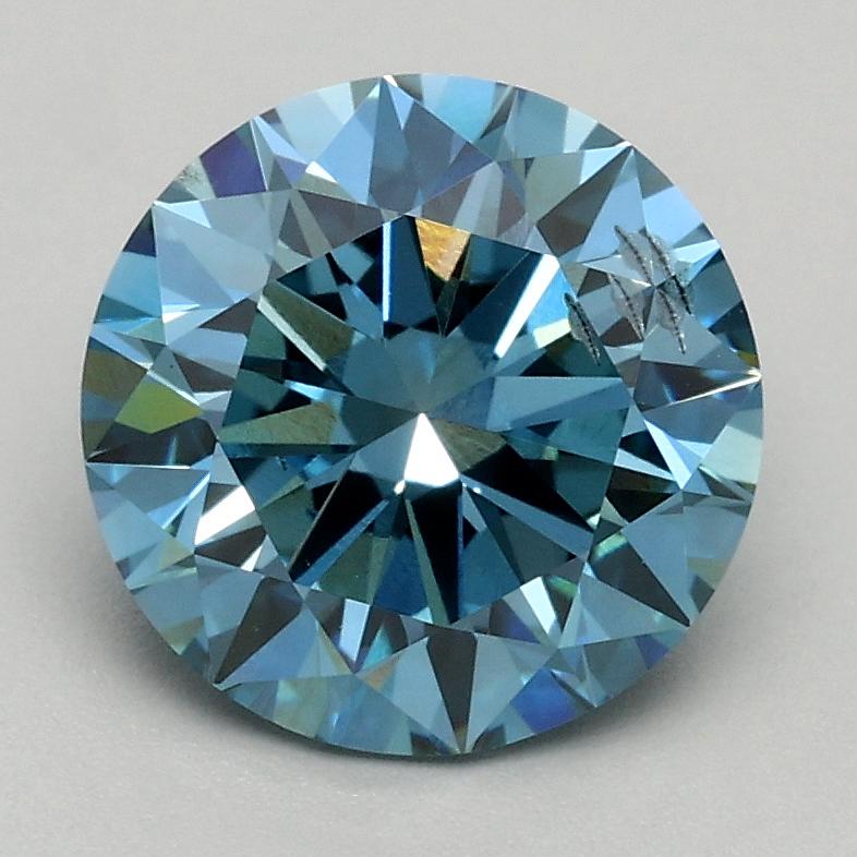 1.61 Ct. Fancy Blue Round Lab Grown Diamond
