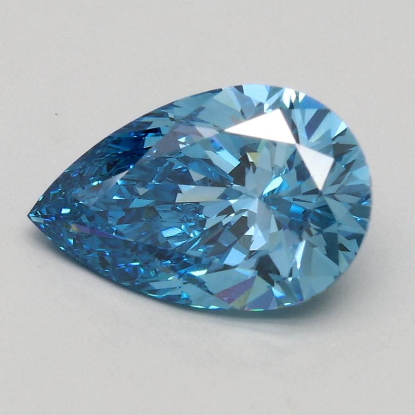 1.71 Ct. Fancy Vivid Blue Pear Lab Grown Diamond
