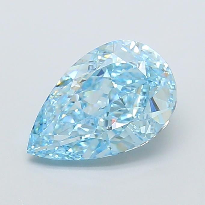 2.13 Ct. Fancy Vivid Blue Pear Lab Grown Diamond