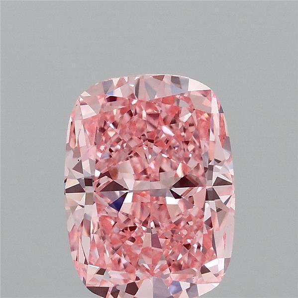 2.21 Ct. Fancy Vivid Pink Cushion Lab Grown Diamond