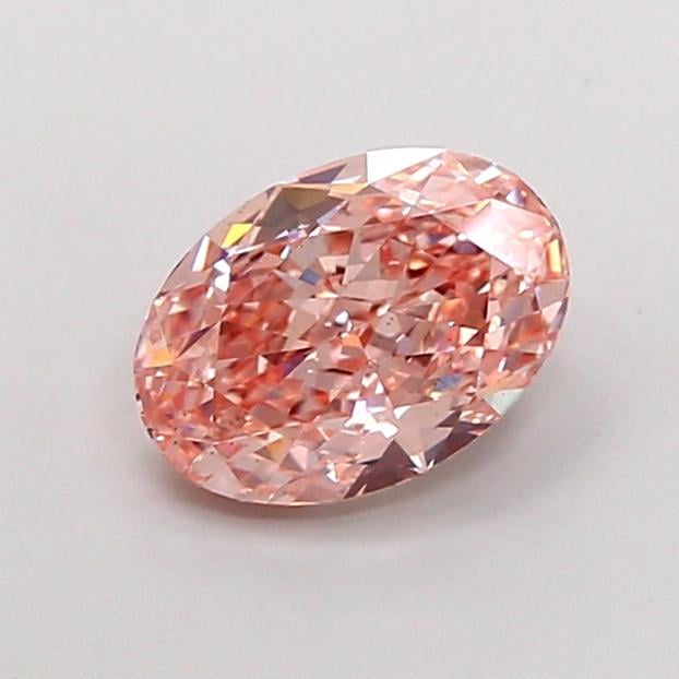 1.58 Ct. Fancy Intense Pink Oval Lab Grown Diamond