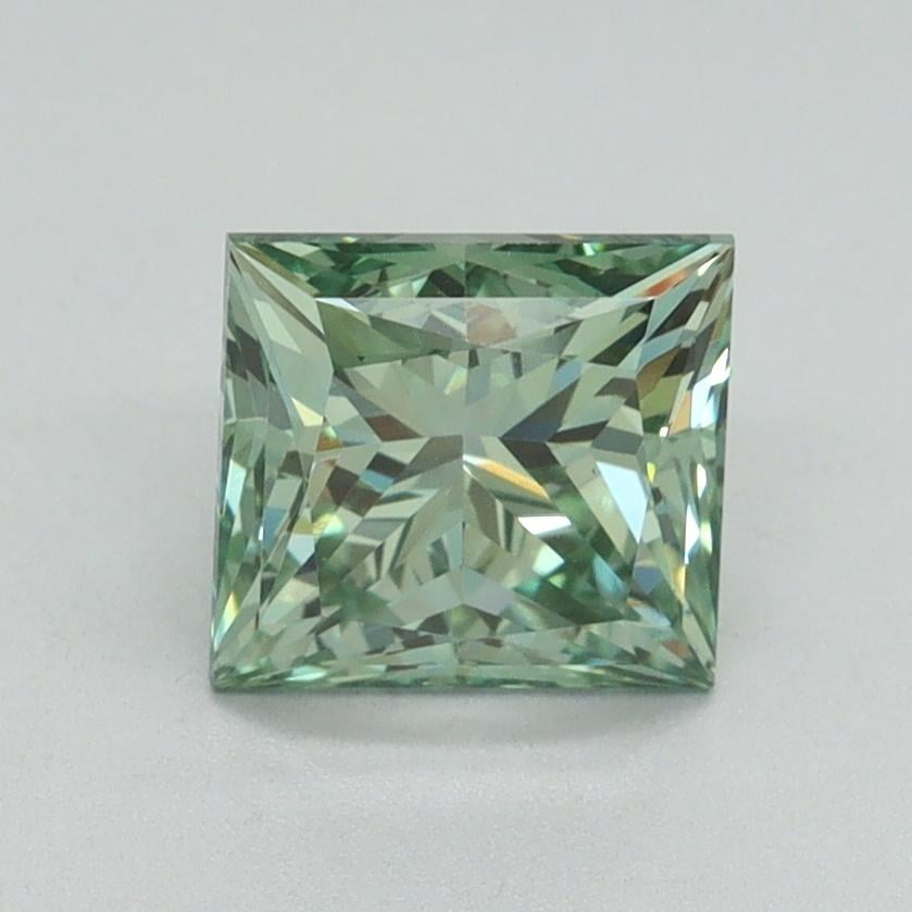 1.54 Ct. Fancy Vivid Pacific Green Princess Lab Grown Diamond