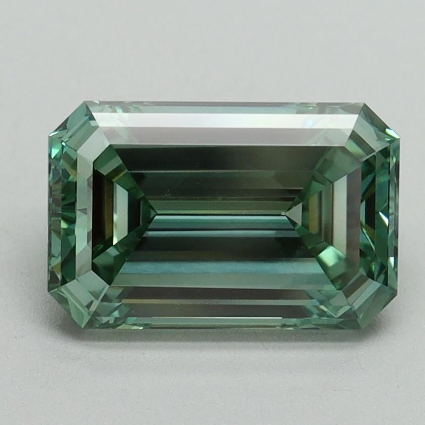 2.12 Ct. Fancy Vivid Pacific Green Emerald Lab Grown Diamond