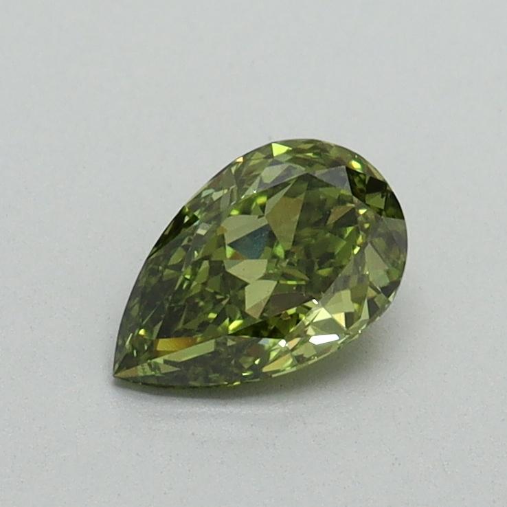 0.51 Ct. Fancy Vivid Green Pear Lab Grown Diamond