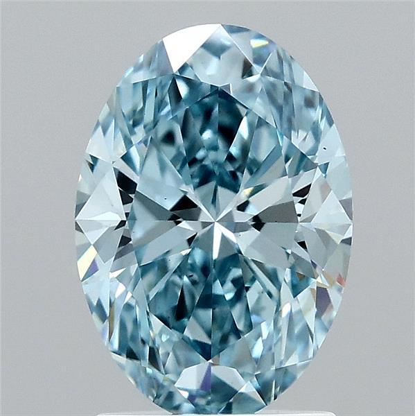 1.90 Ct. Fancy Vivid  Blue Oval Lab Grown Diamond