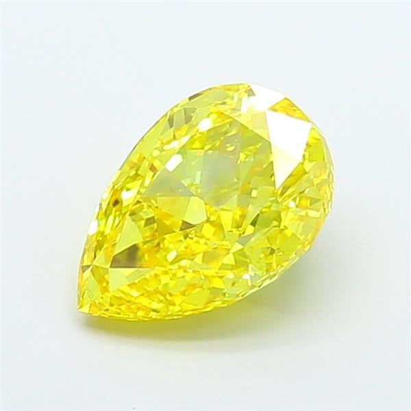 3.10 Ct. Fancy Vivid Yellow Pear Lab Grown Diamond